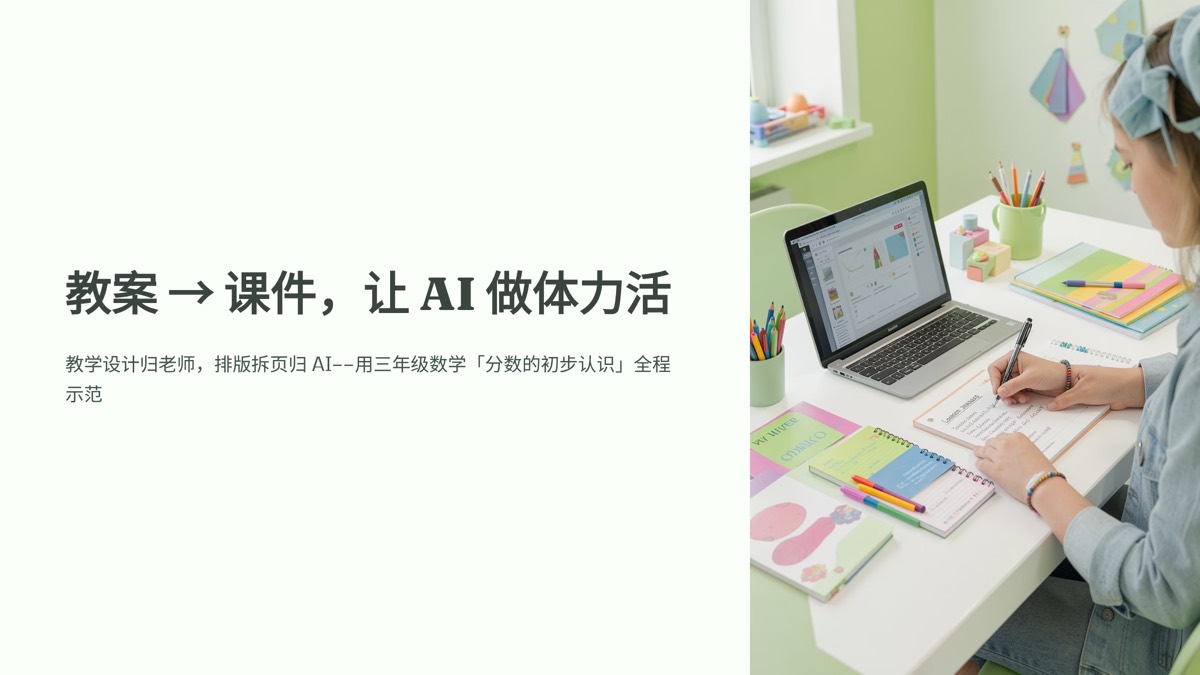 教案生成课件：AI 备课 5 步把教案变成能上课的 PPT