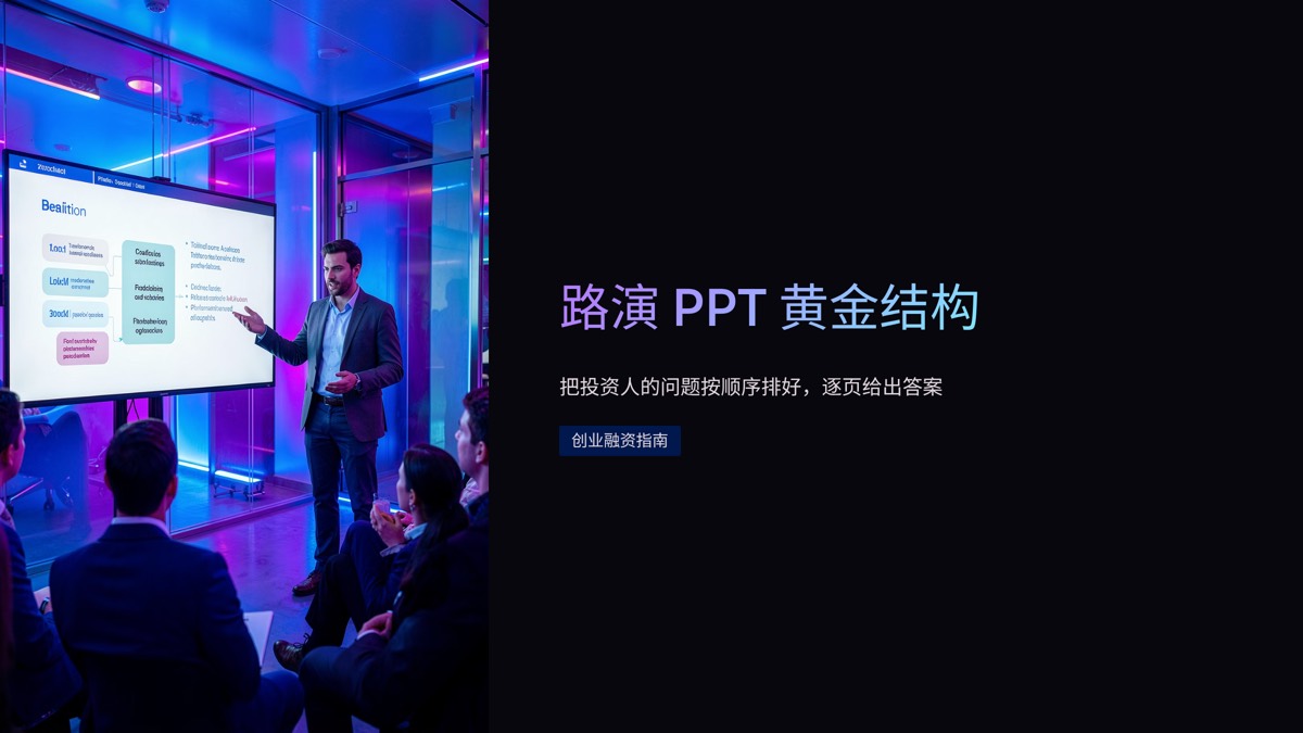 路演 PPT 结构怎么搭:12 页投资人叙事模板(2026 版)